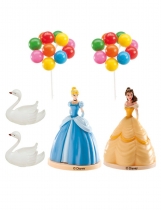 Deguisement Kit cake toppers en plastique Princesse Disney 8,5 cm 