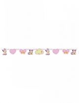 Guirlande en carton bébé Minnie rose 150 x 13 cm accessoire