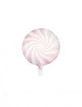 Ballon aluminium sucette rose et blanc 45 cm accessoire