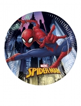 Deguisement 8 Petites Assiettes En Carton Spiderman 20 Cm 