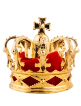 Deguisement Pince à cheveux mini couronne royale dorée Complément Déguisement
