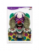 Autocollant clown effrayant 30 x 43 cm accessoire