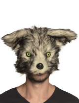 Masque loup-garou peluche adulte accessoire