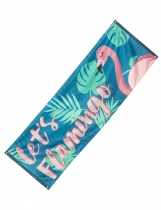 Deguisement Bannière Let's Flamingo Flamant Tropic en tissu 74 x 220 cm Guirlandes et Bannières