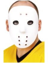 Deguisement Masque de hockey blanc plastique adulte 