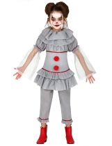 Deguisement Déguisement clown assassin gris fille Halloween Enfants