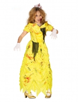 Deguisement Déguisement princesse zombie jaune fille Halloween Enfants