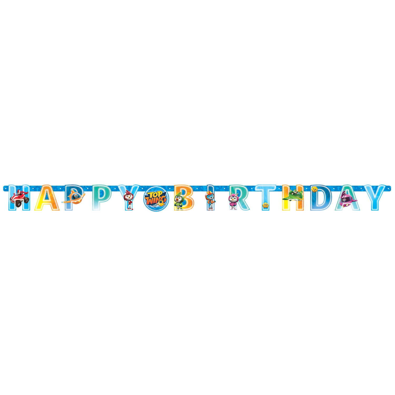 Deguisement Guirlande lettres en papier Happy Birthday Top Wing 218 x 12 cm 