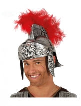 Casque centurion romain plume rouge adulte accessoire