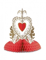 Centre de table vintage saint valentin rouge 30 cm accessoire