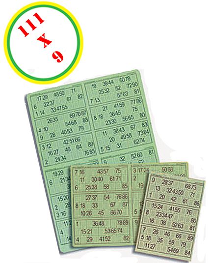 Plaques De Carton Loto - Articles De Fête Jeux Du Loto Et Casino