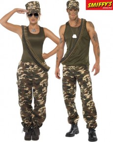 Couple Army USA costume