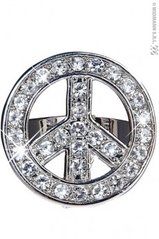 Bague Peace and Love Strass accessoire