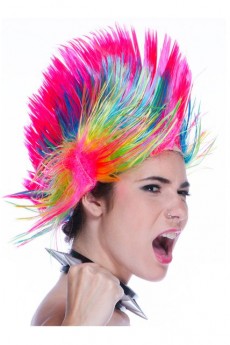 Perruque Punk Multicolore accessoire
