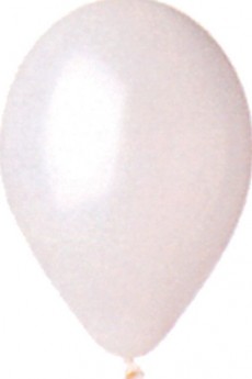Lot 100 Ballons Nacres Blanc accessoire