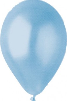 10 Ballons Nacres Bleu accessoire