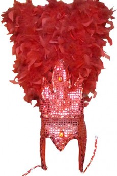Coiffe Cabaret Boa Rouge accessoire