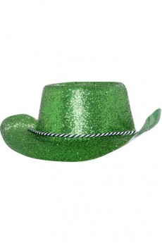 Chapeau Cowboy Paillette Vert accessoire