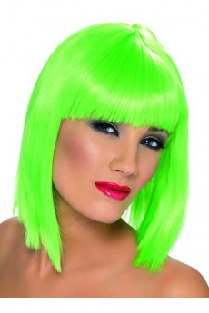 Perruque Glam Vert Fluo accessoire