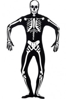 Seconde Peau Squelette Fluo costume