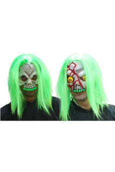 Masque Skull Phospho avec Cheveux Neon accessoire