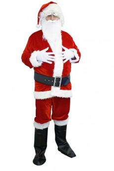 Costume Santa Effet Velours 5 Pièces costume