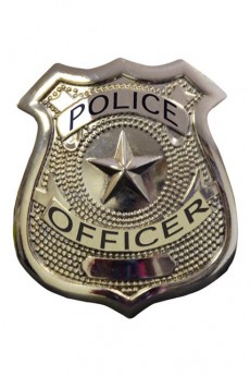 Badge Police Métal Argent accessoire