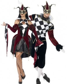 Couple Arlequin Vénitien Gothique costume