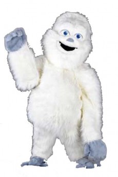 Mascotte Yeti Blanc costume