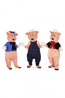 Mascotte Trois Petits Cochons costume