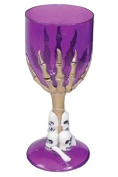 Verre Plastique Gothique Violet Pied Squelette accessoire