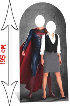 Décor Passe Tête Photo Superman Lois Lane accessoire