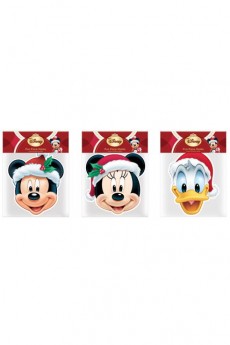 6 Masques Carton Adulte Mickey et Friends Noel accessoire