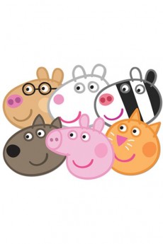 6 Masques Carton Peppa Pig accessoire