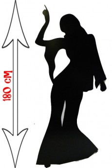 Figurine Géante Carton Silhouette Danseuse accessoire