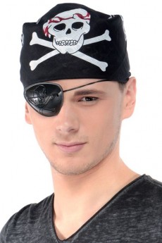 Bandana Pirate Noir Tête De Mort 54X54 Cm accessoire
