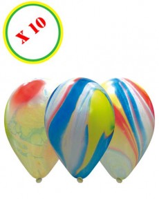 Sachet De 10 Ballons Marbrés Tachetés accessoire