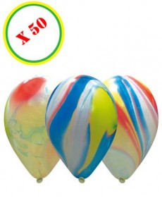 Sachet De 50 Ballons Marbrés Tachetés accessoire
