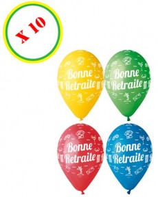 Sachet De 10 Ballons Bonne Retraite accessoire