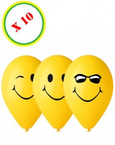 Sachet De 10 Ballons Smile accessoire