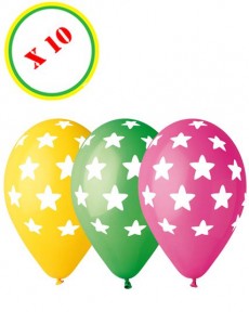 Sachet De 10 Ballons Étoiles Stars accessoire