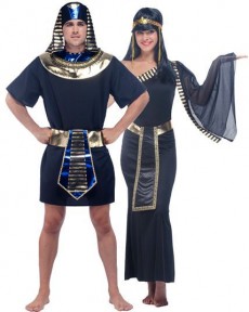 Couple Egypte Pharaon et Reine du Nil costume