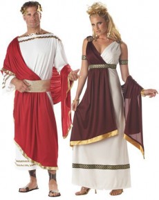 Couple César et Impératrice Romaine costume