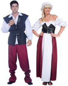 Couple Aubergistes Moyen Age costume