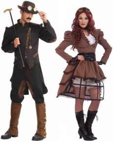 Couple Gentleman et Vicky Steampunk costume