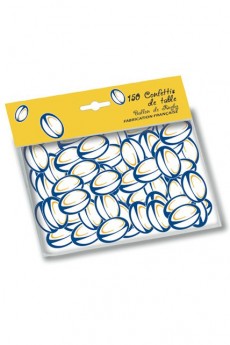 Sachet 150 Confettis Ballon De Rugby Bleu Jaune accessoire