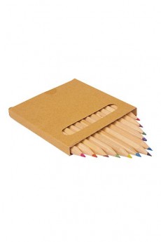Lot De 12 Crayons De Couleur Carré En Bois accessoire