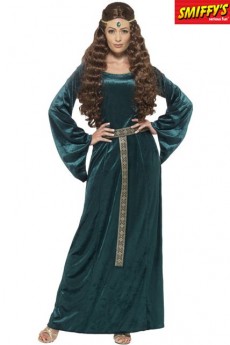 Déguisement Demoiselle Médiévale Vert costume