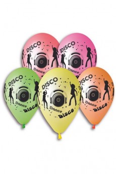 Sachet De 10 Ballons Disco Multicolore Néons accessoire