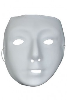 Masque Blanc A Décorer Sans Front Femme accessoire